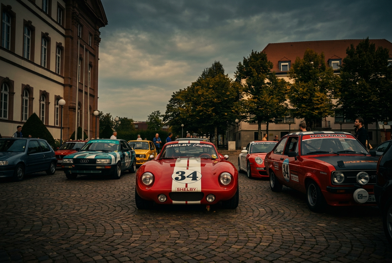 Shelby Daytona Coupé im Fahrerlager bei einem historischen Motorsport-Meeting